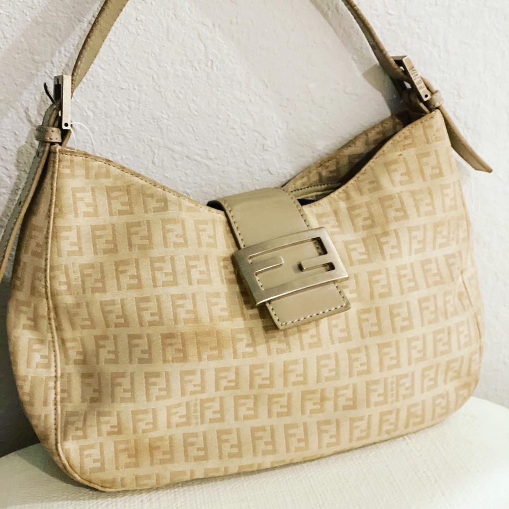 SOLD!!!!! SOLD!!! Vintage Fendi monogram canvas shoulder bag!